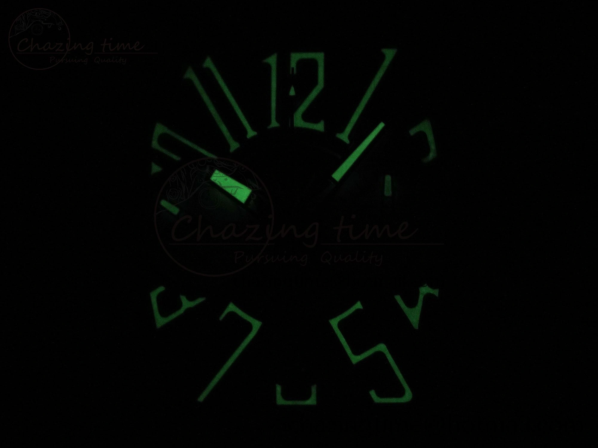 Vanguard Chrono SS Diamonds ABF 1:1 Best Edition Black Dial on Black Leather Strap A Minimalist 6498
