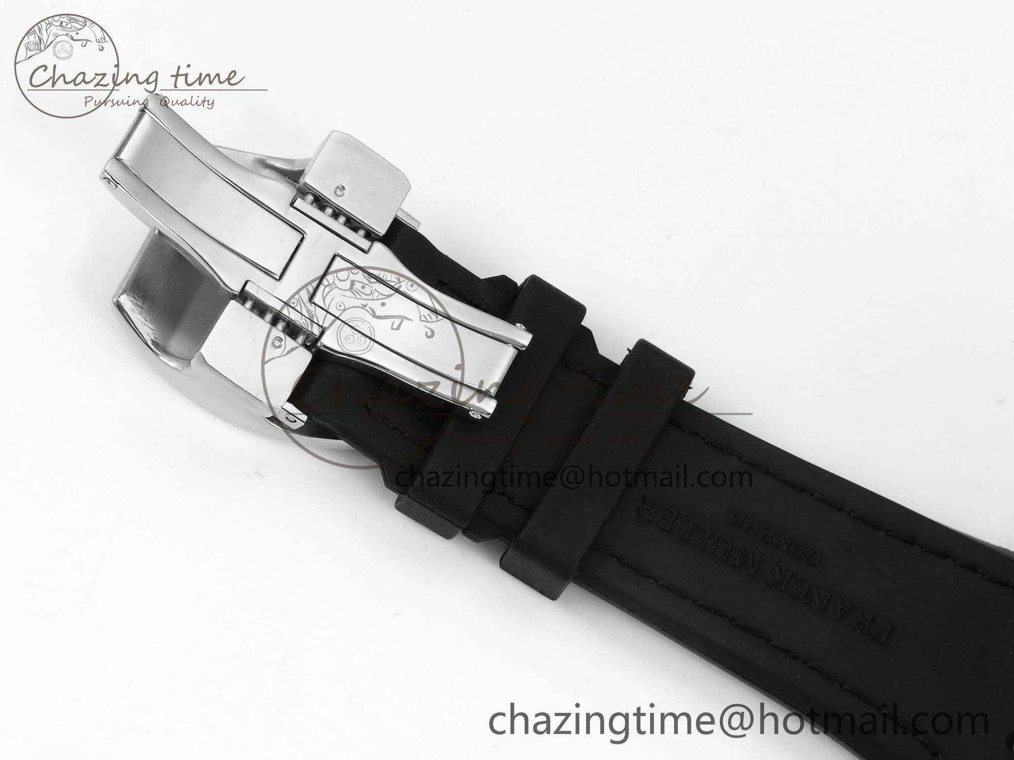 Vanguard Chrono SS Diamonds ABF 1:1 Best Edition Black Dial on Black Leather Strap A Minimalist 6498