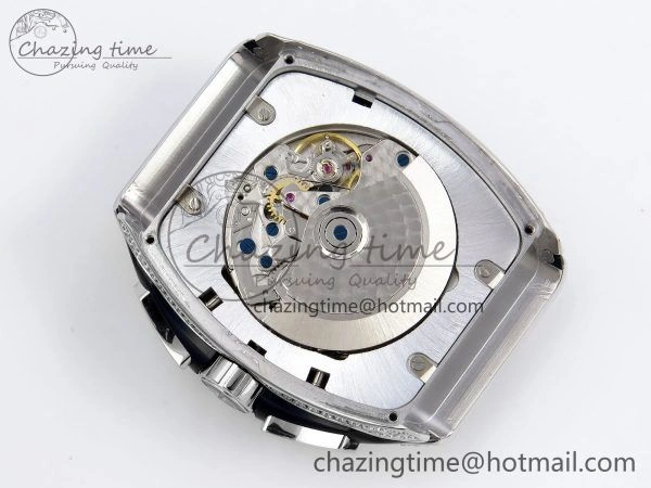 Vanguard Chrono SS Diamonds ABF 1:1 Best Edition Black Dial on Black Leather Strap A Minimalist 6498