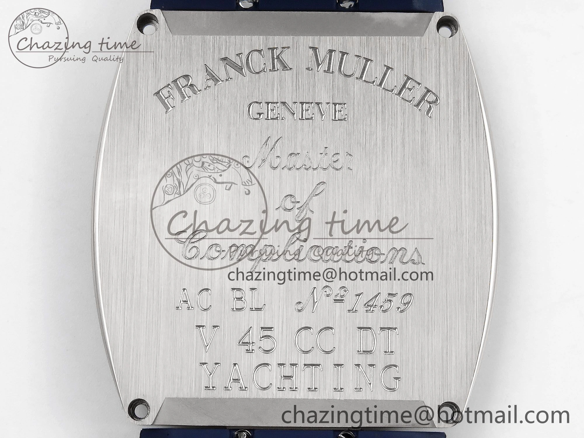 Flexible Vanguard Chrono SS Diamonds ABF 1:1 Best Edition Blue Textured Dial on Blue Leather Strap A 6504