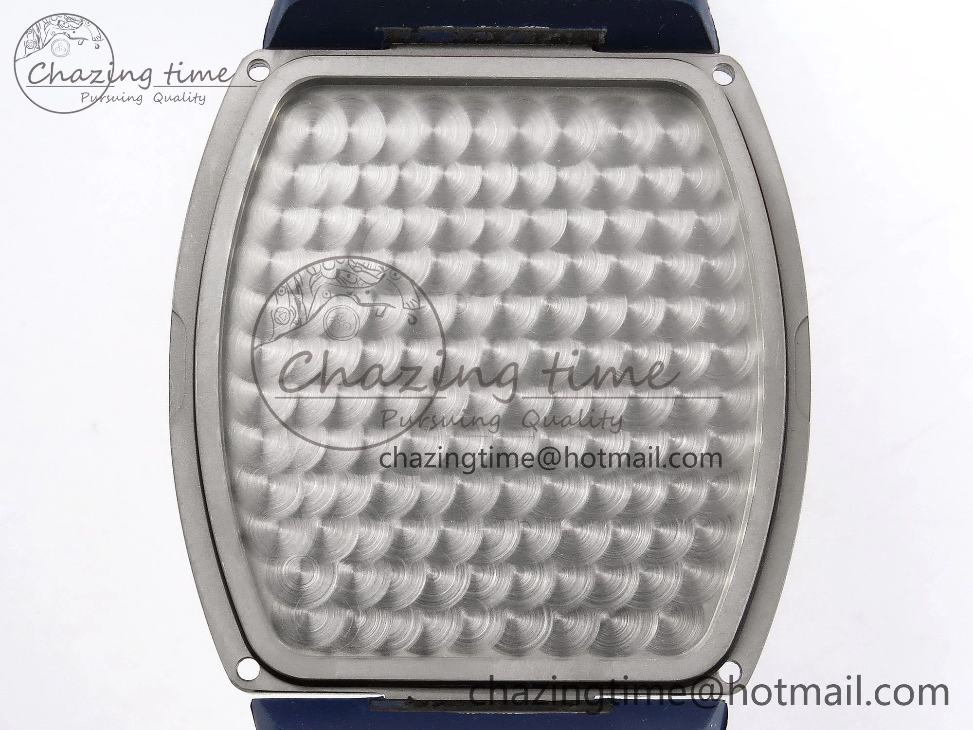 Flexible Vanguard Chrono SS Diamonds ABF 1:1 Best Edition Blue Textured Dial on Blue Leather Strap A 6504