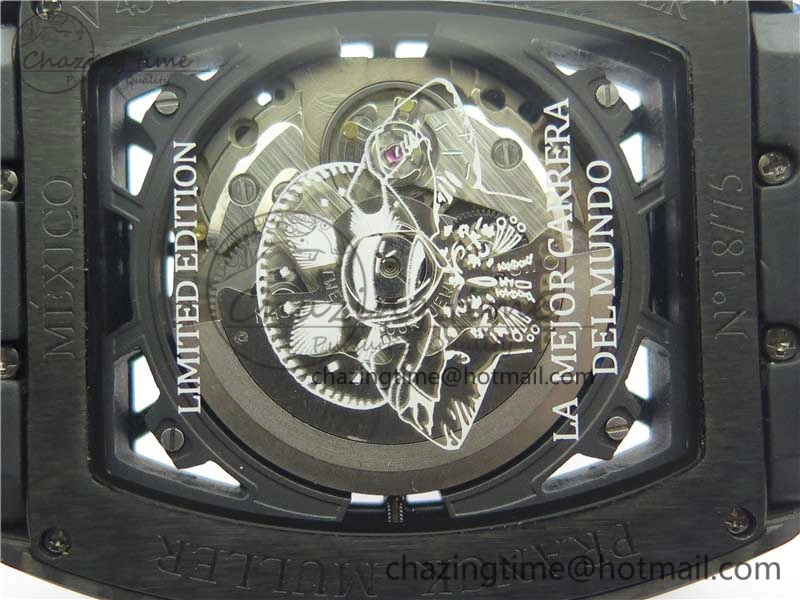 WellDesigned Vanguard Racing Carbon TWF Best Edition Blue Skeleton Dial on Black Rubber Strap NH35A 6561