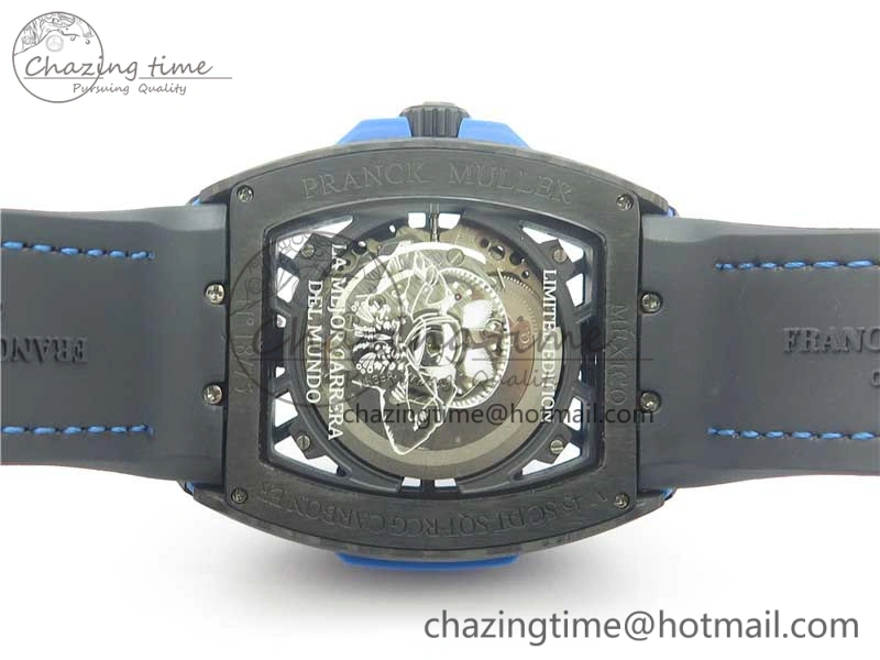 WellDesigned Vanguard Racing Carbon TWF Best Edition Blue Skeleton Dial on Black Rubber Strap NH35A 6561