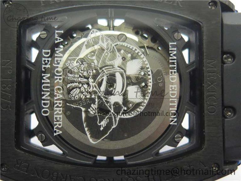WellDesigned Vanguard Racing Carbon TWF Best Edition Blue Skeleton Dial on Black Rubber Strap NH35A 6561