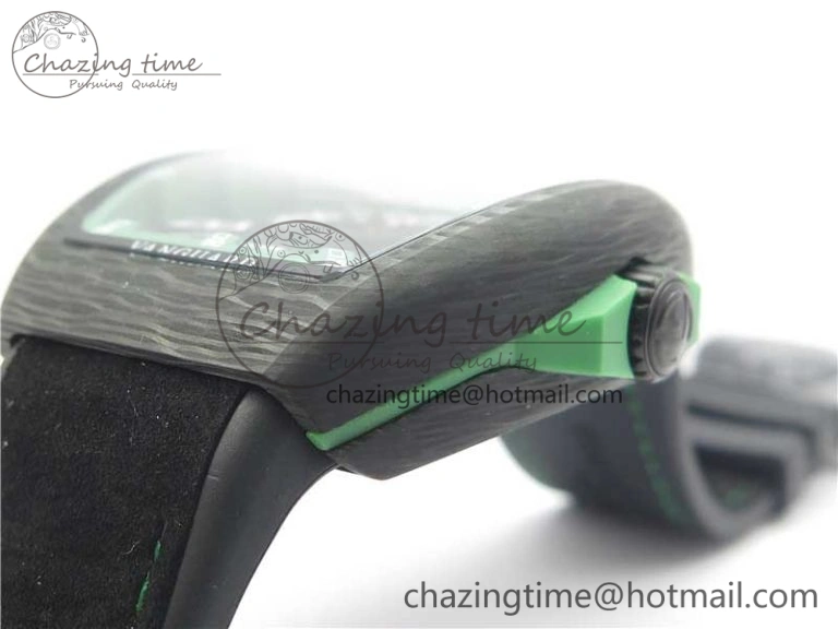 FashionForward Vanguard Racing Carbon TWF Best Edition Green Skeleton Dial on Black Rubber Strap NH35A 6559