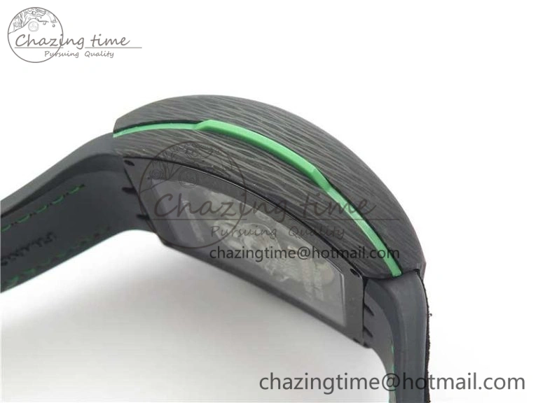 FashionForward Vanguard Racing Carbon TWF Best Edition Green Skeleton Dial on Black Rubber Strap NH35A 6559