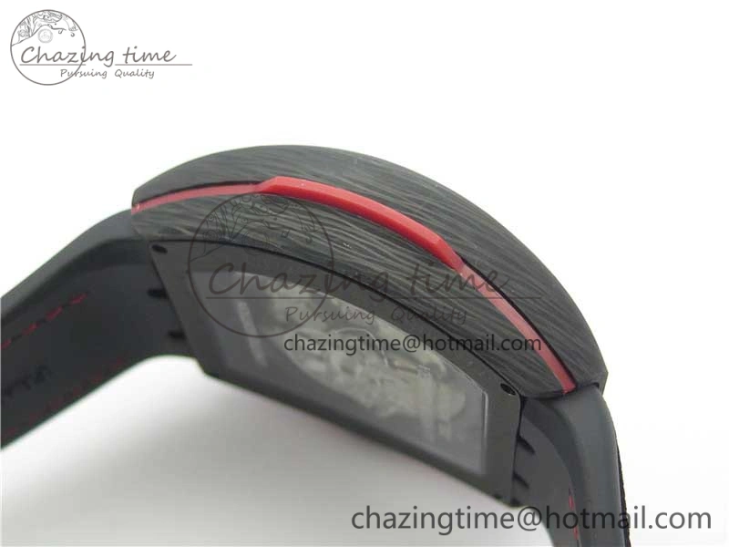 Vanguard Racing Carbon TWF Best Edition Red Skeleton Dial on Black Rubber Strap NH35A HighPerformance 6562