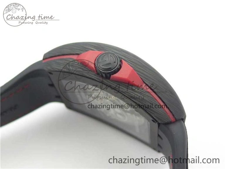 Vanguard Racing Carbon TWF Best Edition Red Skeleton Dial on Black Rubber Strap NH35A HighPerformance 6562