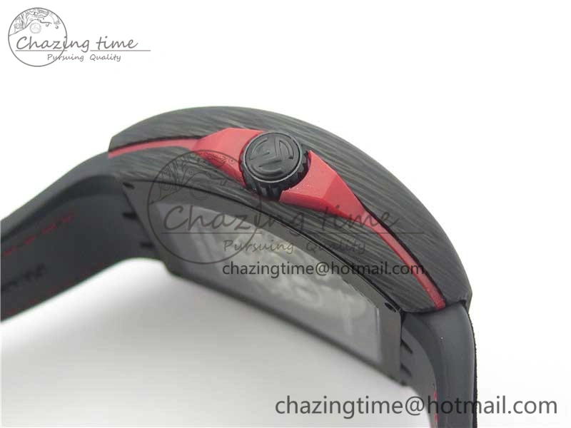 Vanguard Racing Carbon TWF Best Edition Red Skeleton Dial on Black Rubber Strap NH35A HighPerformance 6562