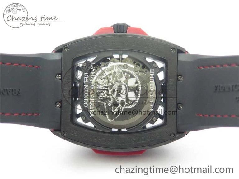Vanguard Racing Carbon TWF Best Edition Red Skeleton Dial on Black Rubber Strap NH35A HighPerformance 6562