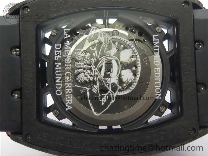 Vanguard Racing Carbon TWF Best Edition Red Skeleton Dial on Black Rubber Strap NH35A HighPerformance 6562