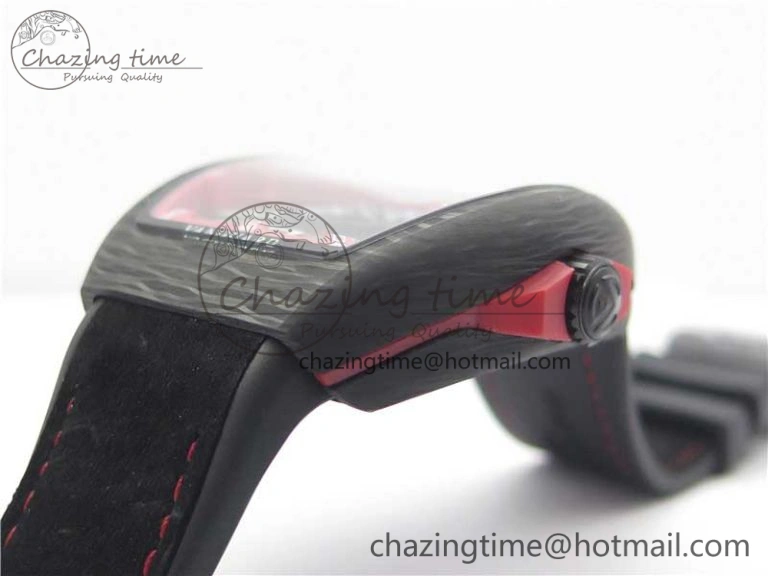 Vanguard Racing Carbon TWF Best Edition Red Skeleton Dial on Black Rubber Strap NH35A HighPerformance 6562
