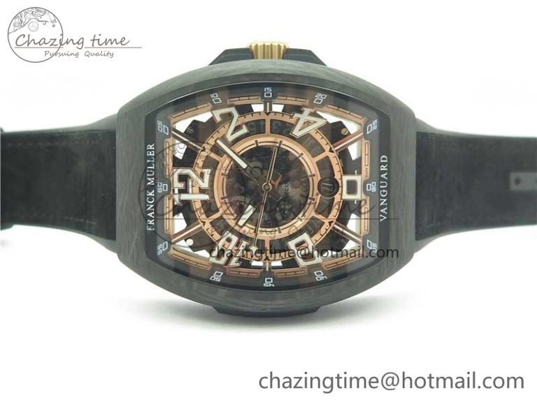 Attractive Vanguard Racing Carbon TWF Best Edition Red Skeleton Dial on Black Rubber Strap NH35A 6560