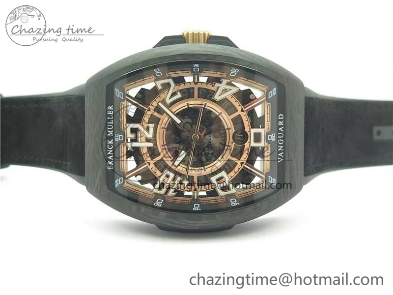 Attractive Vanguard Racing Carbon TWF Best Edition Red Skeleton Dial on Black Rubber Strap NH35A 6560