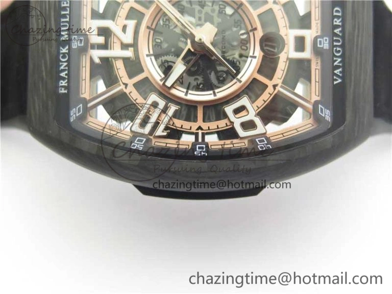 Attractive Vanguard Racing Carbon TWF Best Edition Red Skeleton Dial on Black Rubber Strap NH35A 6560