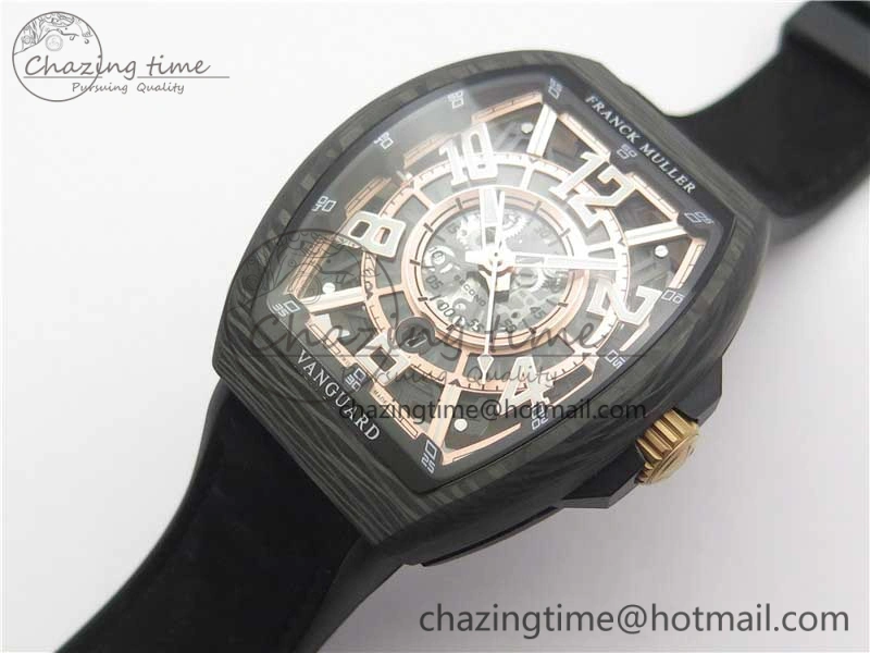 Attractive Vanguard Racing Carbon TWF Best Edition Red Skeleton Dial on Black Rubber Strap NH35A 6560