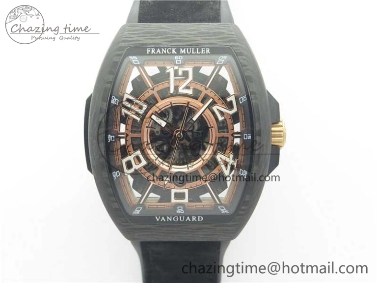 Attractive Vanguard Racing Carbon TWF Best Edition Red Skeleton Dial on Black Rubber Strap NH35A 6560