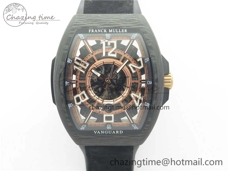 Attractive Vanguard Racing Carbon TWF Best Edition Red Skeleton Dial on Black Rubber Strap NH35A 6560