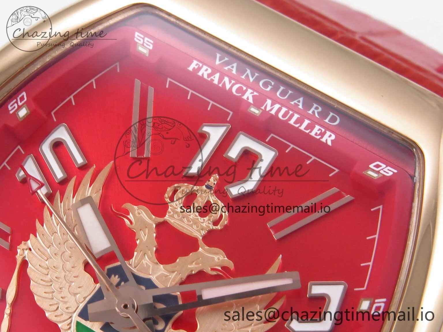 Affordable Vanguard Racing Montenegro RG ABF Best Edition Red Dial on Red Leather Strap A 6487