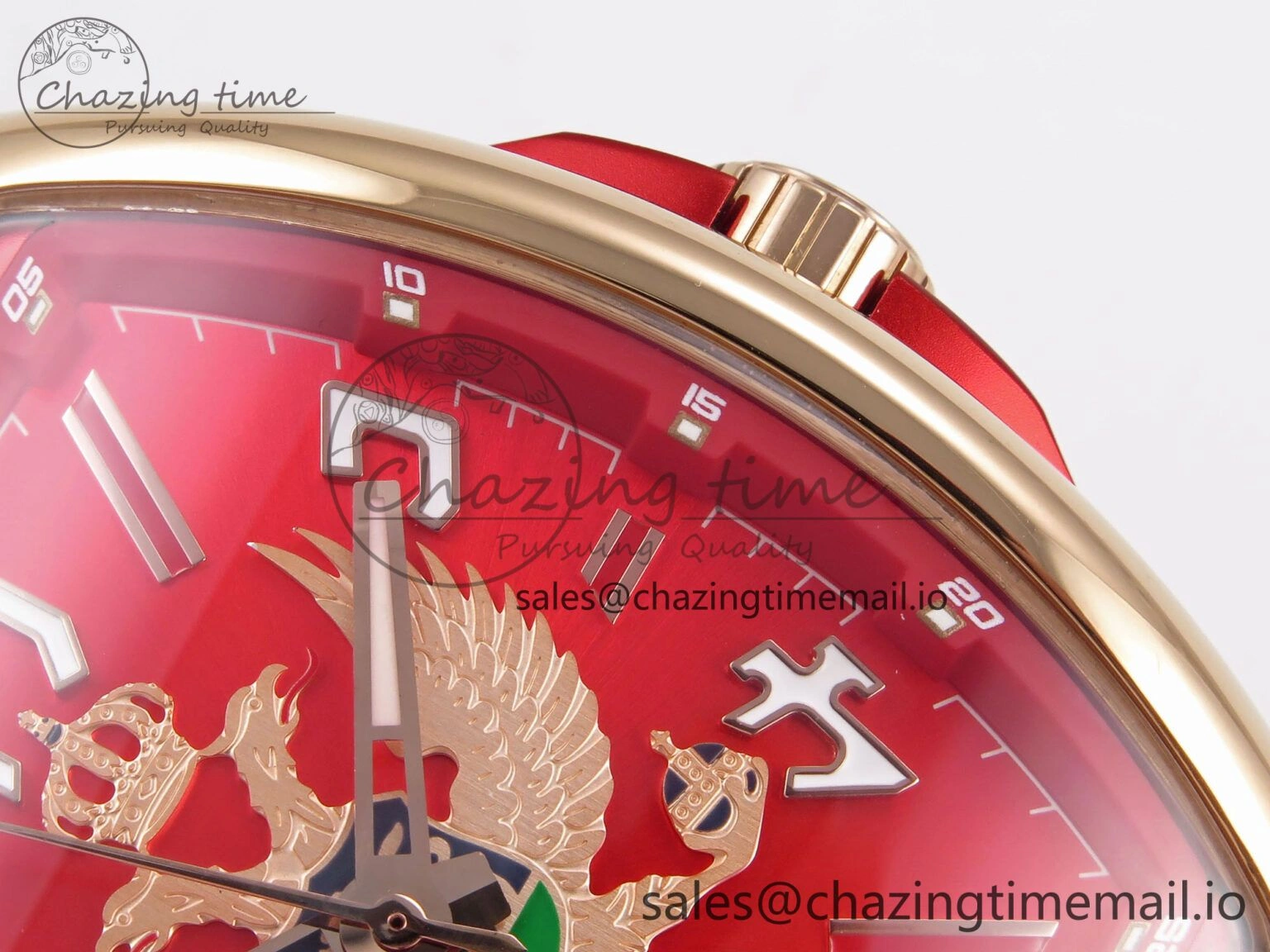 Affordable Vanguard Racing Montenegro RG ABF Best Edition Red Dial on Red Leather Strap A 6487