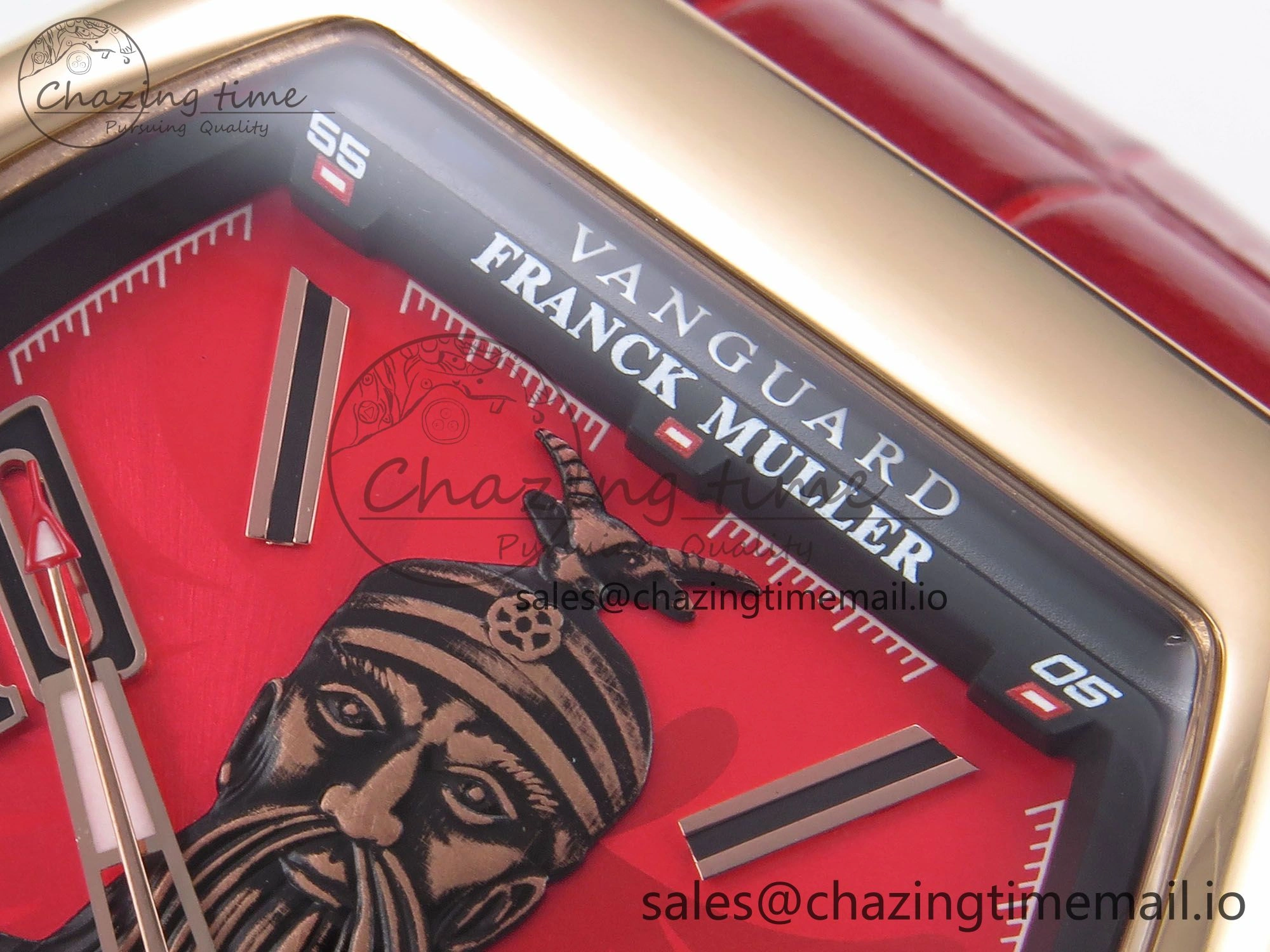 Vanguard Skenderbeu RG ABF Best Edition Red Dial on Red Leather Strap A Affordable 6485