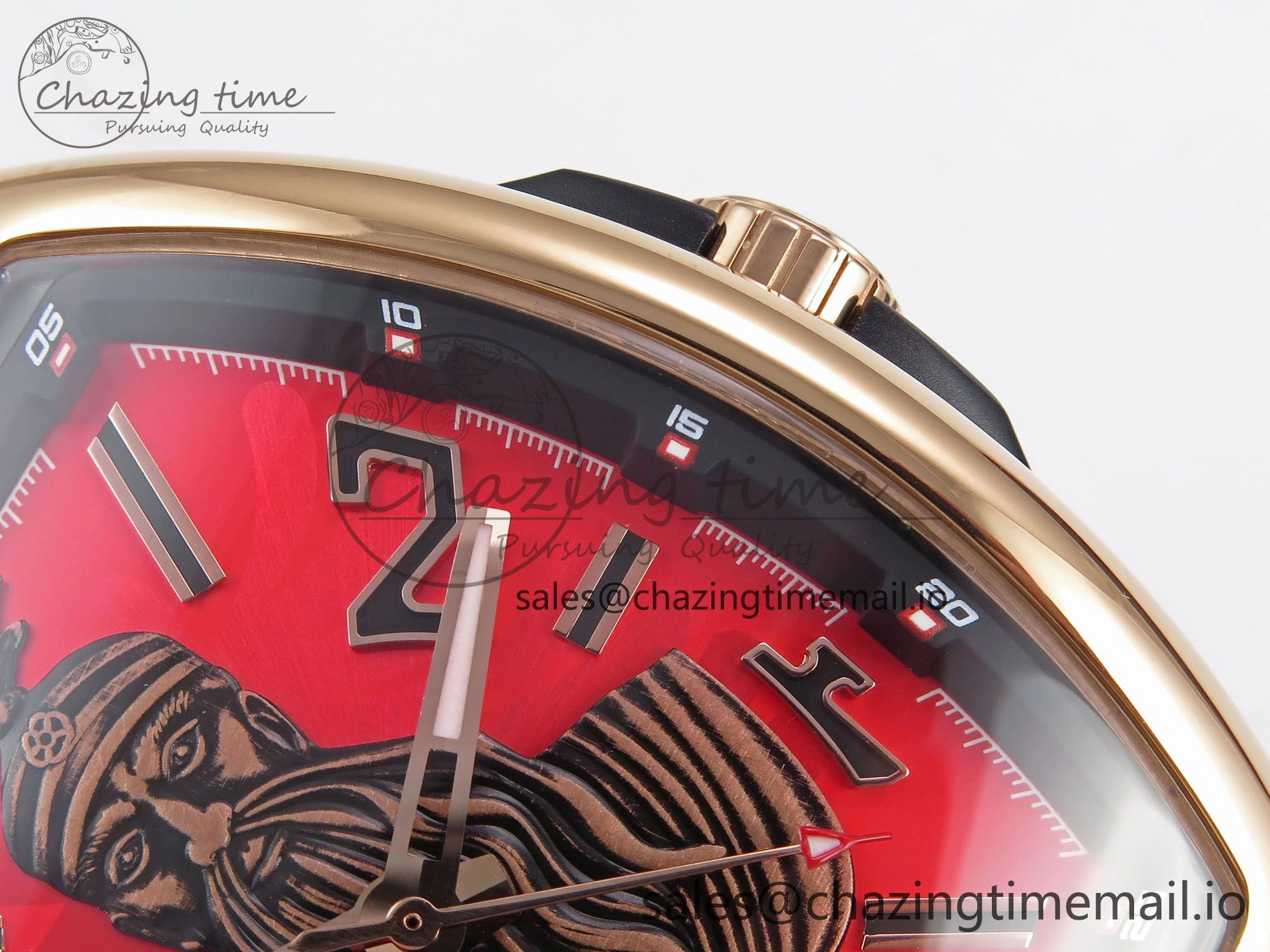 Vanguard Skenderbeu RG ABF Best Edition Red Dial on Red Leather Strap A Affordable 6485