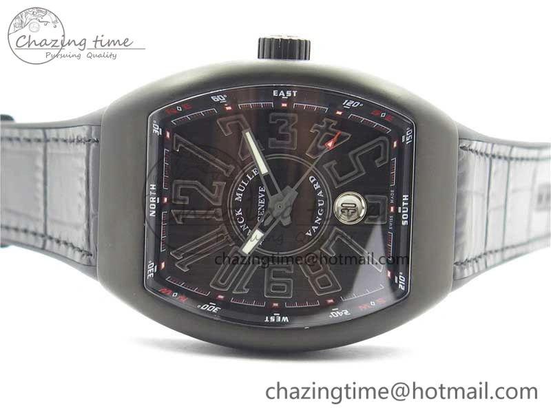 Vanguard V45 All Black DLC ZF 1:1 Best Edition Black Dial on Black Rubber Strap MIYOTA Sporty 6556