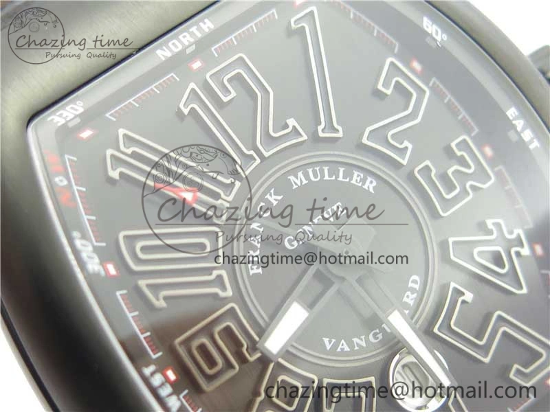 Vanguard V45 All Black DLC ZF 1:1 Best Edition Black Dial on Black Rubber Strap MIYOTA Sporty 6556