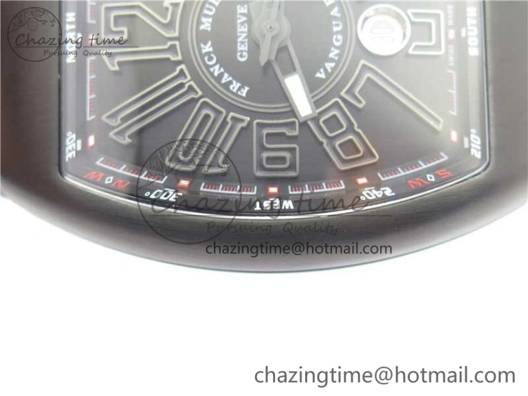 Vanguard V45 All Black DLC ZF 1:1 Best Edition Black Dial on Black Rubber Strap MIYOTA Sporty 6556