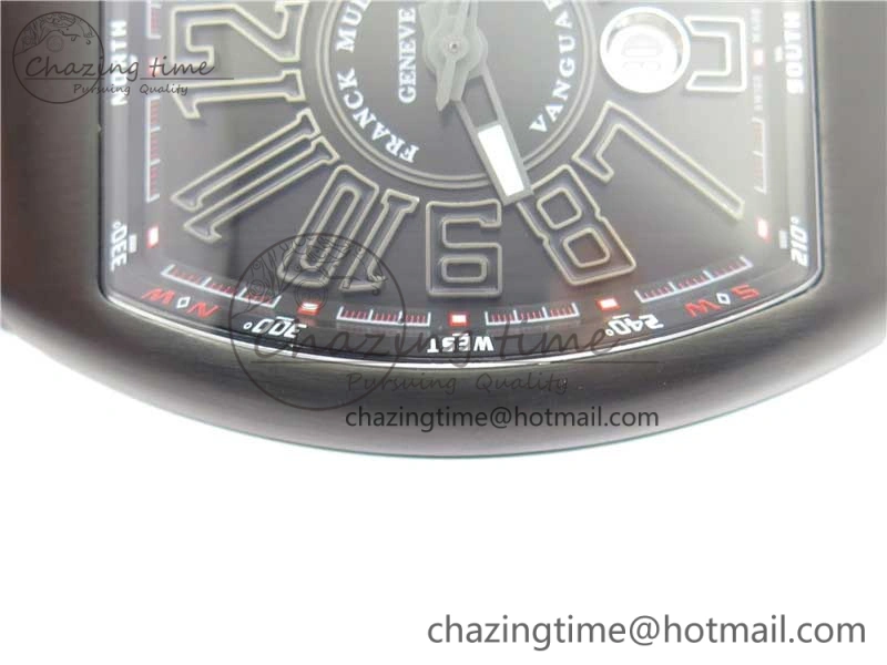 Vanguard V45 All Black DLC ZF 1:1 Best Edition Black Dial on Black Rubber Strap MIYOTA Sporty 6556