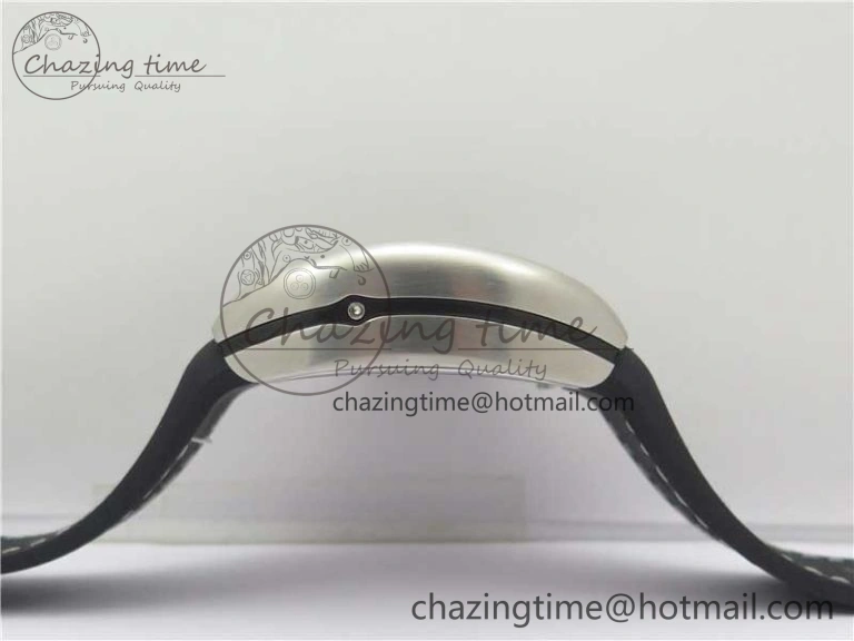 Vanguard V45 Chrono Brushed SS ABF Best Edition Black Dial on Rubber Strap A ComfortFit 6536