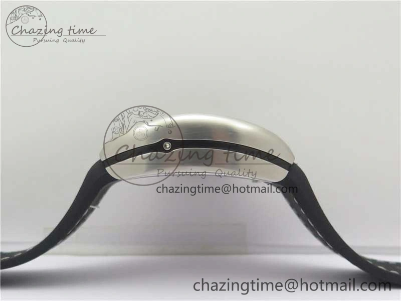 Vanguard V45 Chrono Brushed SS ABF Best Edition Black Dial on Rubber Strap A ComfortFit 6536
