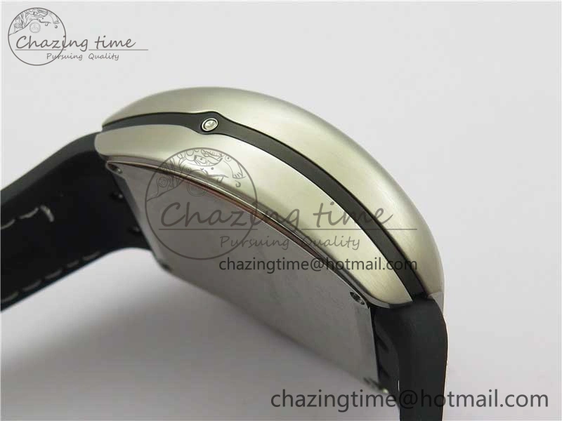 Vanguard V45 Chrono Brushed SS ABF Best Edition Black Dial on Rubber Strap A ComfortFit 6536
