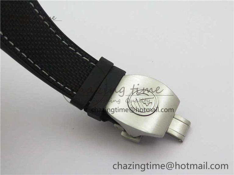 Vanguard V45 Chrono Brushed SS ABF Best Edition Black Dial on Rubber Strap A ComfortFit 6536