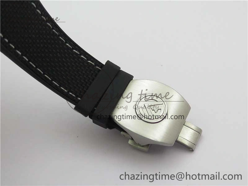 Vanguard V45 Chrono Brushed SS ABF Best Edition Black Dial on Rubber Strap A ComfortFit 6536