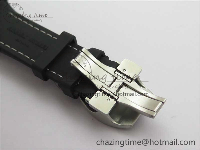 Vanguard V45 Chrono Brushed SS ABF Best Edition Black Dial on Rubber Strap A ComfortFit 6536