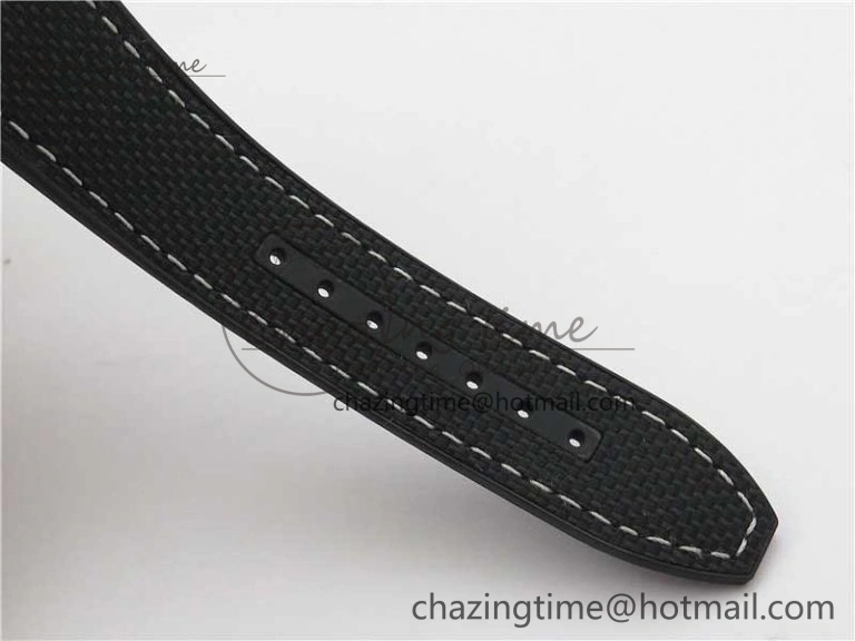 Vanguard V45 Chrono Brushed SS Pave Crystals ABF Best Edition Black Dial on Rubber Strap A NewStyle 6535