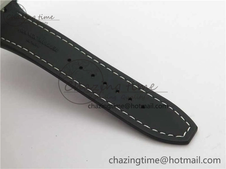 Vanguard V45 Chrono Brushed SS Pave Crystals ABF Best Edition Black Dial on Rubber Strap A NewStyle 6535