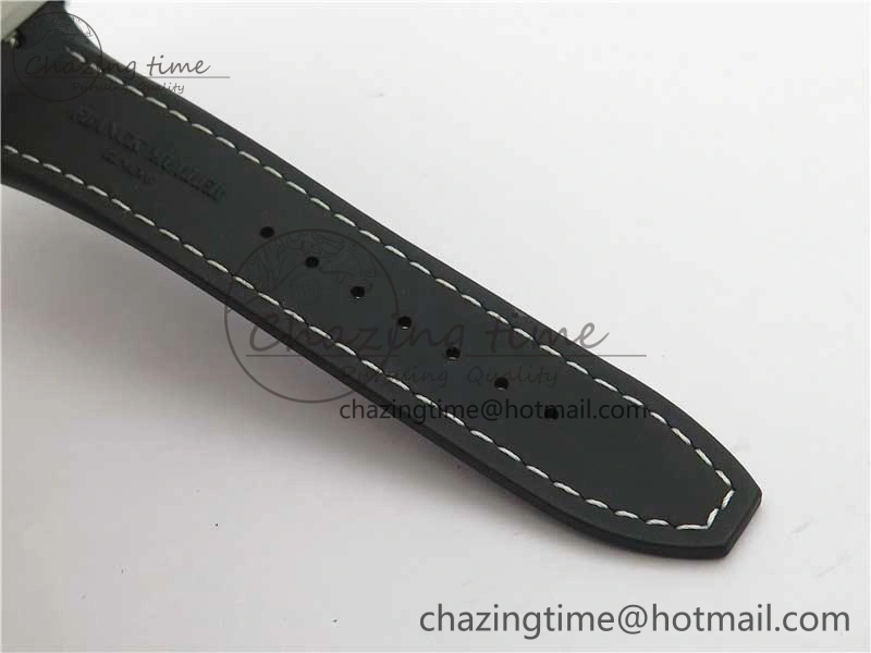Vanguard V45 Chrono Brushed SS Pave Crystals ABF Best Edition Black Dial on Rubber Strap A NewStyle 6535