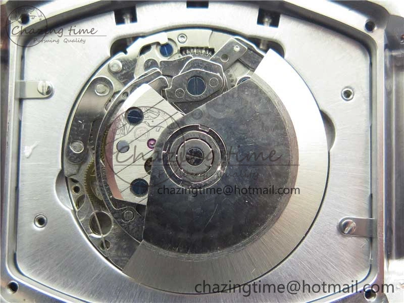 Vanguard V45 Chrono Brushed SS Pave Crystals ABF Best Edition Black Dial on Rubber Strap A NewStyle 6535
