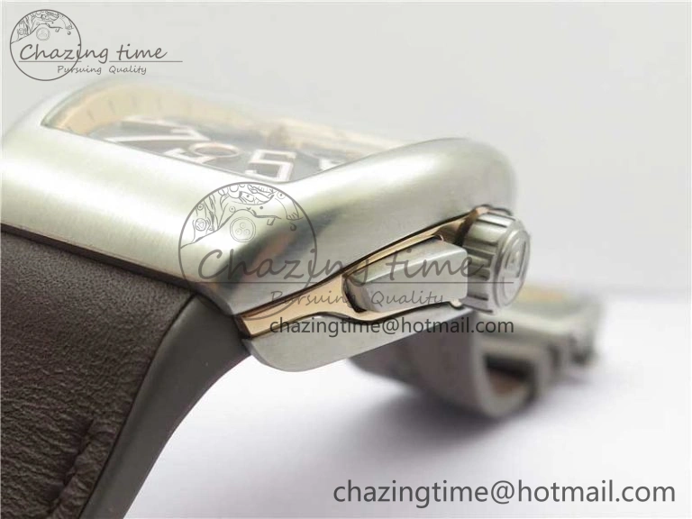 WeatherProof Vanguard V45 Chrono Brushed SS RG ABF Best Edition Gray Dial on Gummy Strap A 6542