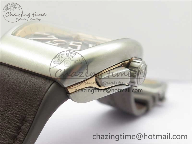 WeatherProof Vanguard V45 Chrono Brushed SS RG ABF Best Edition Gray Dial on Gummy Strap A 6542