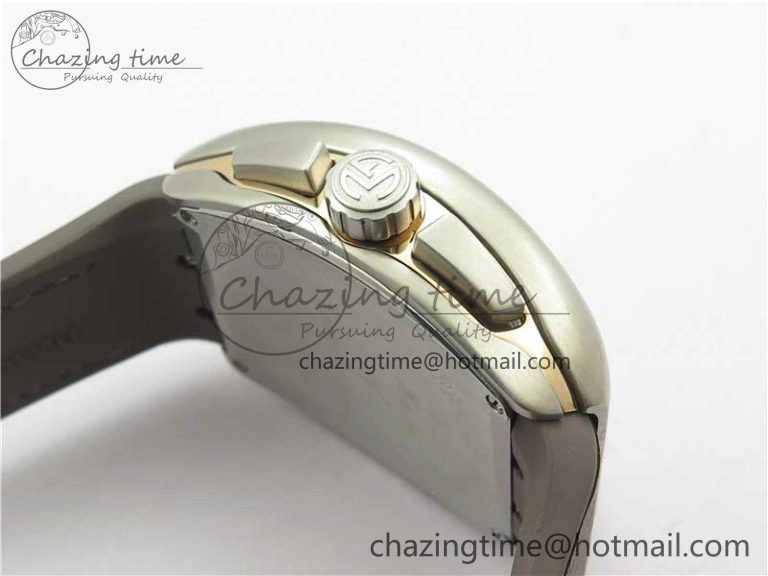 WeatherProof Vanguard V45 Chrono Brushed SS RG ABF Best Edition Gray Dial on Gummy Strap A 6542
