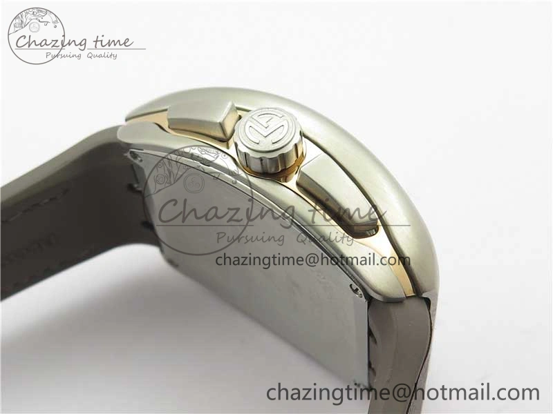 WeatherProof Vanguard V45 Chrono Brushed SS RG ABF Best Edition Gray Dial on Gummy Strap A 6542