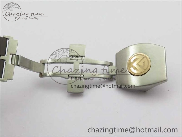 WeatherProof Vanguard V45 Chrono Brushed SS RG ABF Best Edition Gray Dial on Gummy Strap A 6542