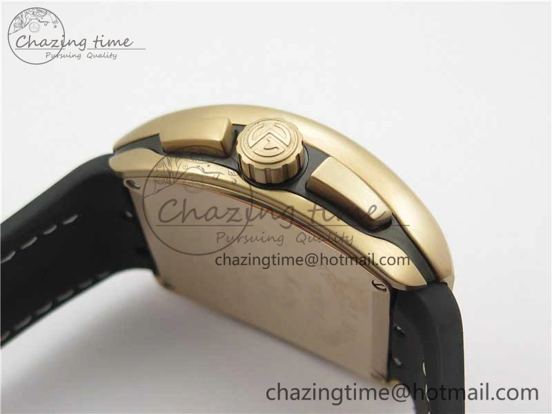 RelaxedFit Vanguard V45 Chrono RG ABF Best Edition Black Dial on Rubber Strap A 6533