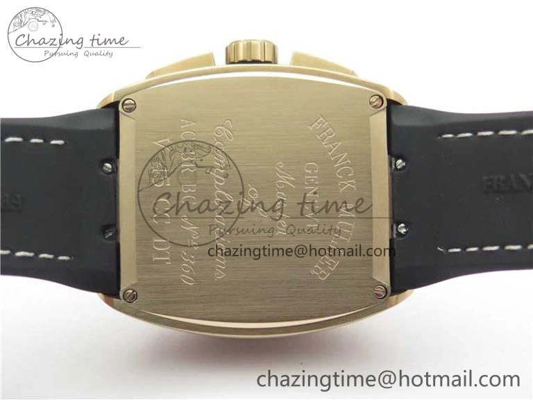 RelaxedFit Vanguard V45 Chrono RG ABF Best Edition Black Dial on Rubber Strap A 6533