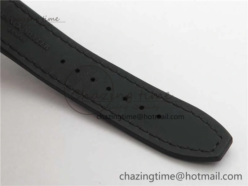 Compact Vanguard V45 Chrono RG Pave Crystals Gold Inner Bezel ABF Best Edition Black Dial on Leather Strap A 6532