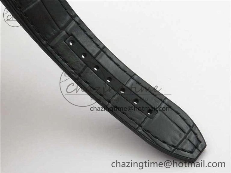 Vanguard V45 Chrono RG pave crystals ABF Best Edition Black Dial on Leather Strap A Modern 6531
