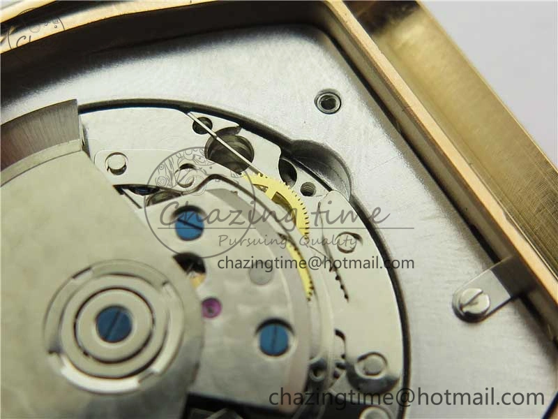 Vanguard V45 Chrono RG pave crystals ABF Best Edition Black Dial on Leather Strap A Modern 6531